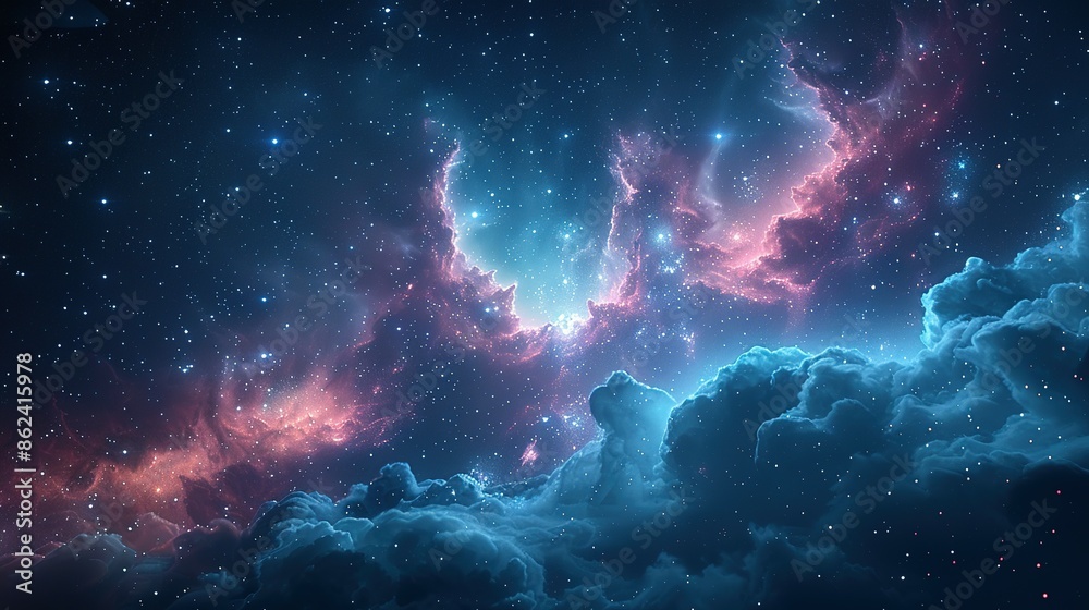 Wall mural dazzling night sky: exploring the universe with a fresh perspective