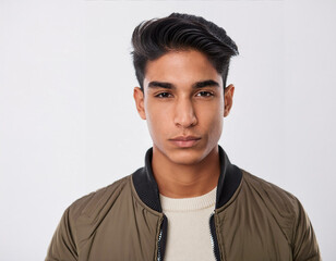 Studio Portrait of Young Handsome Man