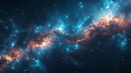 Obraz premium Radiant Night Sky: Discovering the Universe in a New Dimension