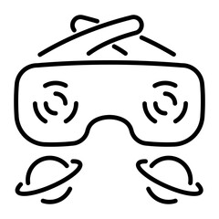 Get this outline icon of smart glasses 