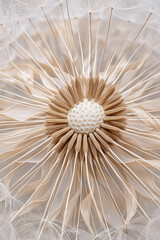 Obraz premium CloseUp of Dandelion Seed Head with Fine Detail and Natural Texture
