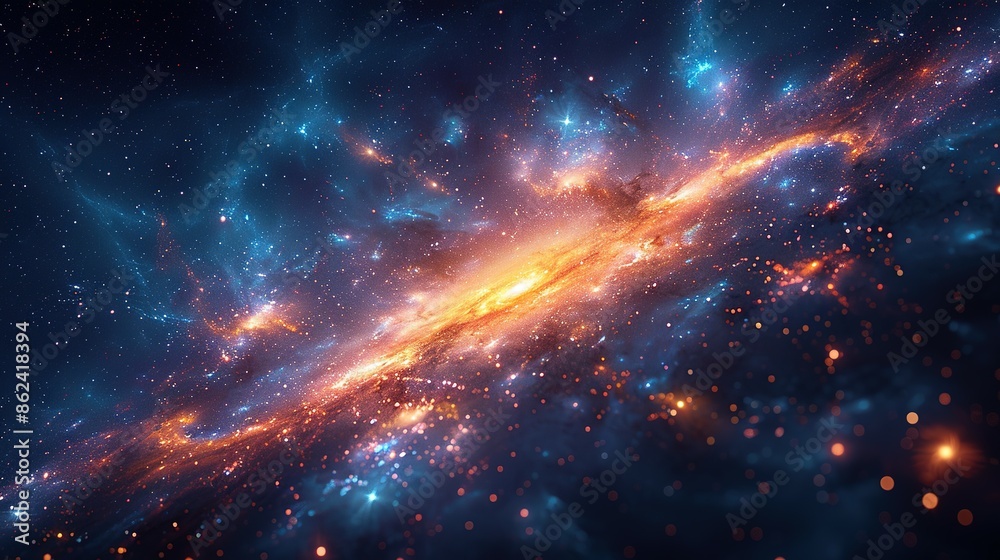 Wall mural mesmerizing night sky: rediscovering the universe with new eyes