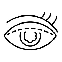 Obraz premium A line style icon of blurred vision 