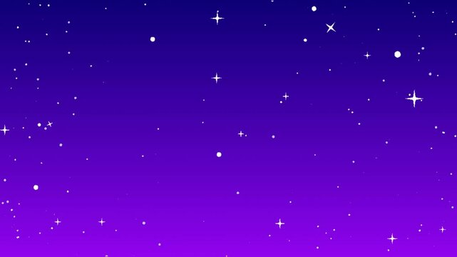 Night cosmic starry sky with twinkling stars. Cyclic background. loop space starry night Starry sky, pixel background with stars, Seamless looping animation