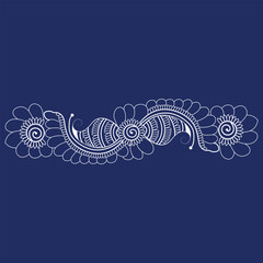 Hand drawn ornamental paisley template