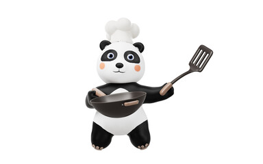 Panda chef with cartoon style, 3d rendering. © Vink Fan
