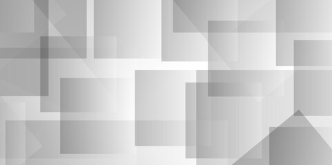 Fototapeta premium Modern white and gray technology concept diamond triangle geometric line background. white abstract gradient dynamic white abstract light creative design template banner.