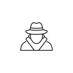Detective icon vector. EPS 10 editable vector