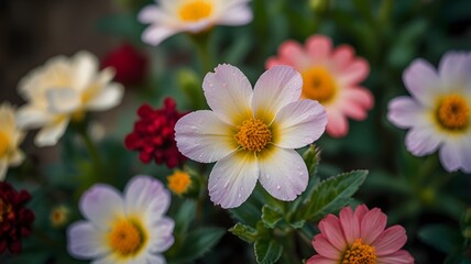Fototapeta premium flowers in the garden, flowers closeup 