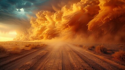 Dramatic Dust and Sand Clouds: Capturing the Movement of a Desert Storm