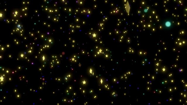 3D animation yellow star with glow isolated on a green background.