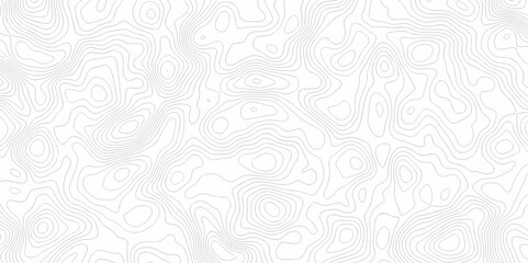 Vector geography landscape Topo contour map on white background, Topographic contour lines. Seamless pattern with lines Topographic map. Geographic mountain relief diagram line wave carve pattern.