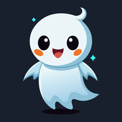 Fototapeta premium Vector cute ghost vector character illustration