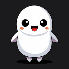 Obraz premium Vector cute ghost vector character illustration