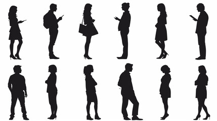 シルエットアイコン 人物 横向き