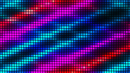 Abstract background from multi-colored squares. Abstract gradient background. Pixel background for web design. Small squares of computer mosaic. 3D rendering.