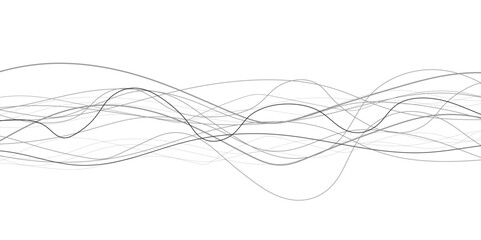 Abstract vector illustration of gray colored wave lines. Abstract graphic wave lines. design element for technology, science, modern concept background