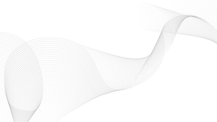 Abstract vector illustration of gray colored wave lines. Abstract graphic wave lines. design element for technology, science, modern concept background