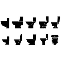Toilet icon vector set. WC illustration sign collection. Bathroom symbol. restroom logo.