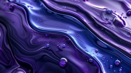 Obraz premium Blue purple 3d flowing liquid wave background