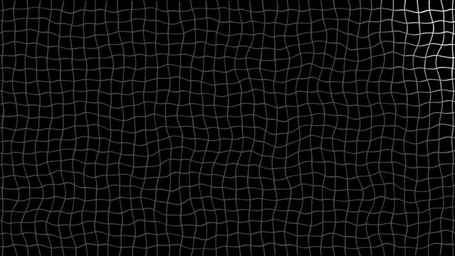 gray grid pattern moving and wavy seamless loop background, light animation