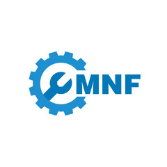 MNF letter logo design on white background. MNF logo. MNF creative initials letter Monogram logo icon concept. MNF letter design