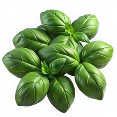 Obraz premium 3D Render of a Bundle of Fresh Spinach, on isolated white background, Generative AI