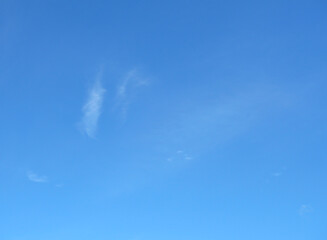 Altocumulus cloud on beautiful blue sky , Fluffy clouds formations at tropical zone