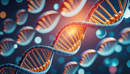 DNA molecule. Medical science, genetic biotechnology, chemical biology, gene cell concept