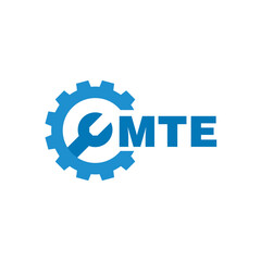 MTE letter logo design on white background. MTE logo. MTE creative initials letter Monogram logo icon concept. MTE letter design