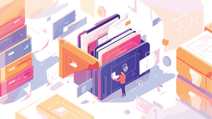 Organized archive. Searching files in database.