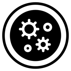 Fototapeta premium Germs, laboratory, magnifier, science Icon