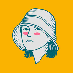 Character design avatar flat minimalist 55