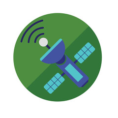Space Satellite Flat Icon