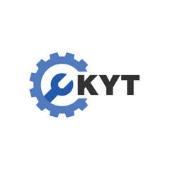 KYT letter logo design on white background. KYT logo. KYT creative initials letter Monogram logo icon concept. KYT letter design