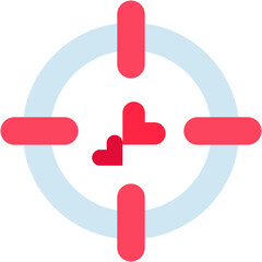 Heart, love, romance, target Icon