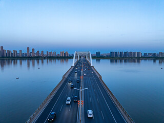 Obraz premium Aerial photography of modern urban landscape