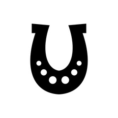 Horseshoe icon with simple and modern design 