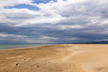 
Landscape of Gruissan beach in France