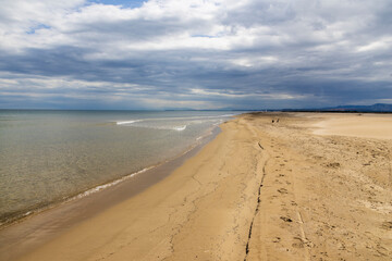 
Landscape of Gruissan beach in France