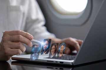 A businessman chooses a personal assistant based on artificial intelligence.