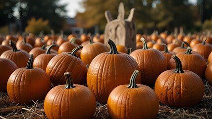 Halloween background, top view. Pumpkin sweets on a white wooden table. Halloween food and decorations on wood planks with space. Design, fall, October, Halloween,Halloween Night mon background