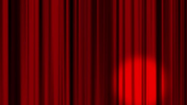 curtain swaying spotlight illuminate opening background