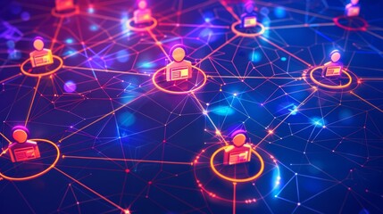 AI-Powered Networking Tool Driving Professional Connections and Growth with High-End Digital Lead Generation and Relationship Building - AI Networking, Business Growth Concept