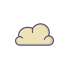 Cloud line icon. Weather, nature, environment. Weather concept. Vector illustration can be used for topics like environment, ecology, weather forecast