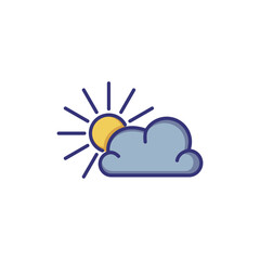 Cloudiness line icon. Weather, nature, environment. Weather concept. Vector illustration can be used for topics like environment, ecology, weather forecast