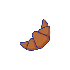 Croissant line icon. Dessert, bakery, snack. Breakfast concept. Vector illustration can be used for topics like French cuisine, cafe, menu