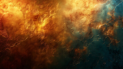 Naklejka premium Vintage grunge wall background with a combination of gold and brown tones