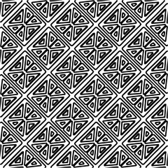 Minimal ornamental background with abstract shapes. Black and white texture. Simple abstract ornament background. Dark repeat design for decor, fabric, cloth.