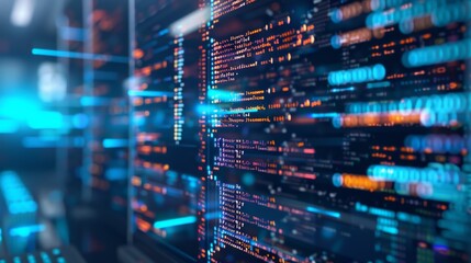 Computer monitor displaying a coding interface High quality images